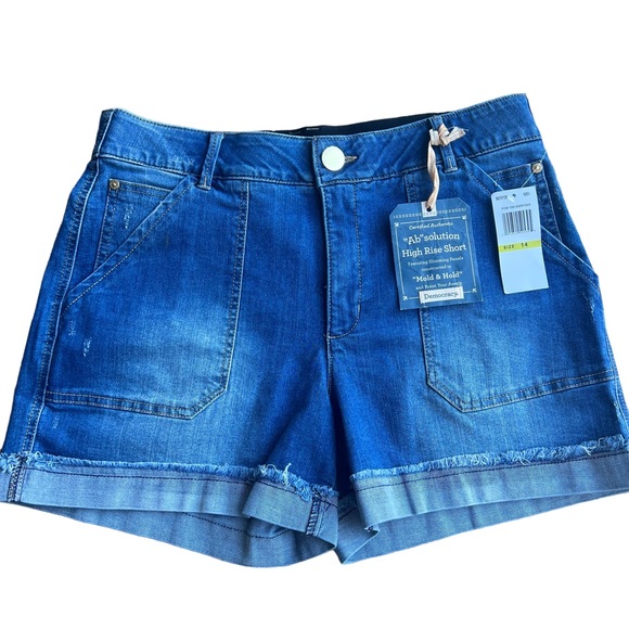 Democracy Women's 'Ab' Solution Cuffed Short - Stretch Denim Shorts With Tummy Control & Flattering Fit - View #4